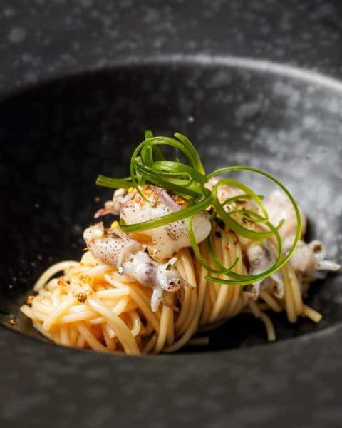 Fire menu course at Carbon