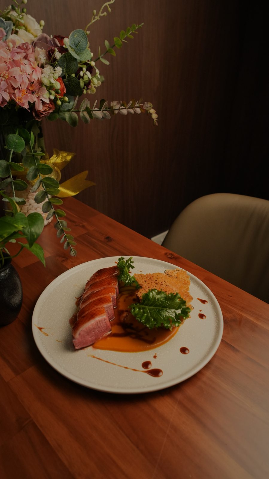 Aged duck breast with sweet potato and jus